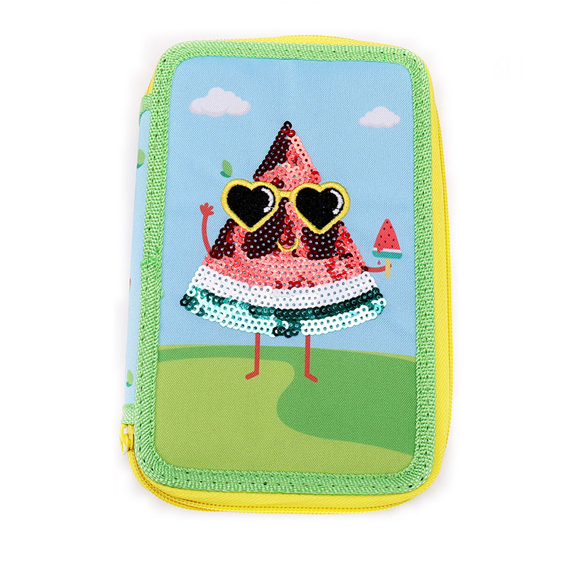 Cute Fashion Kankana Biyu Zipper Pencil Bag don Yara