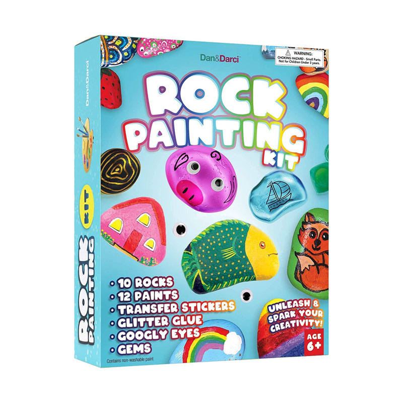 Kit ɗin Zanen Rock Kids DIY Art Crafts